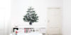 Stoff-Weihnachtsbaum an der Wand