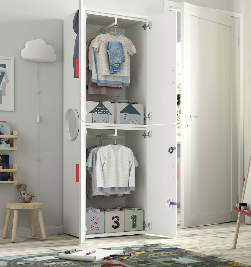 Ikea SMÅSTAD Kleiderschrank für Kinder mit offenen Türen